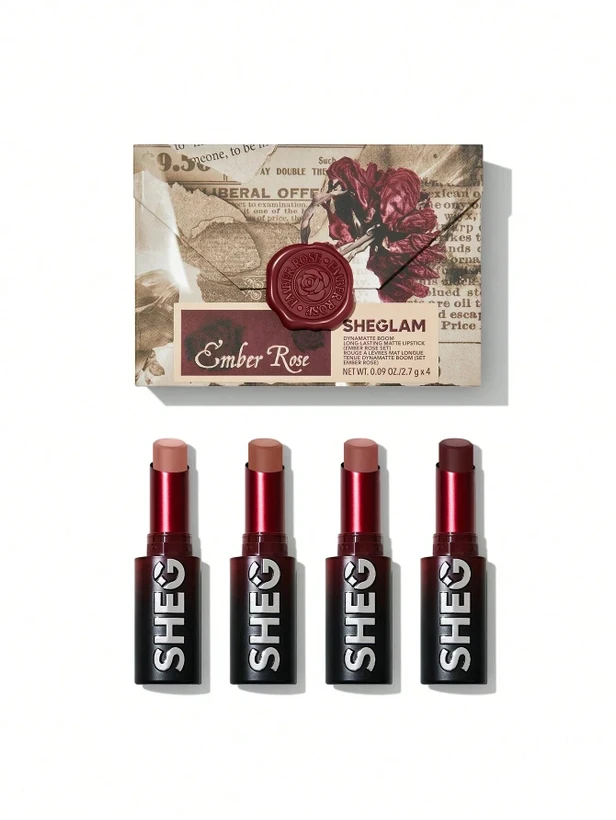 660 ست رژ لب مات با دوام DYNAMATTE BOOM (EMBER ROSE SET) شیگلم SHEGLAM - Image 1